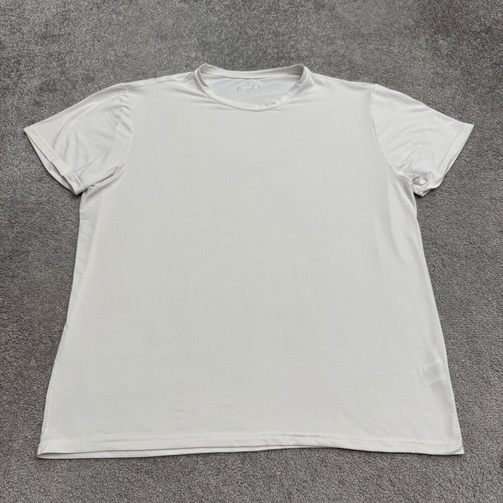 32 Degrees Cool Shirt Men XXL White Short Sleeve Crewneck Stretch Active Tee Top